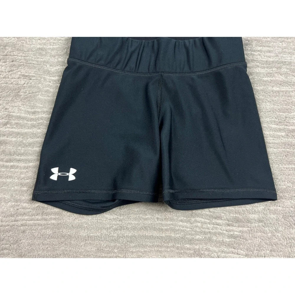 Under Armour Shorts Youth Medium Black HeatGear Fitted Compression Athletic 3.5